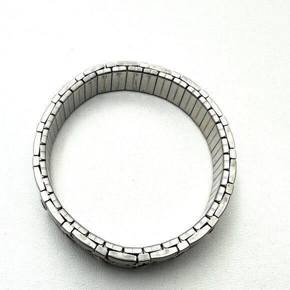 Milor Italy 18K Gold And Stainless Steel Expandable Bracelet Fits Up to 8 Inch - Picture 2 of 4